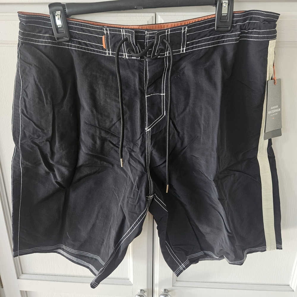 Quiksilver Black and Orange Board Shorts